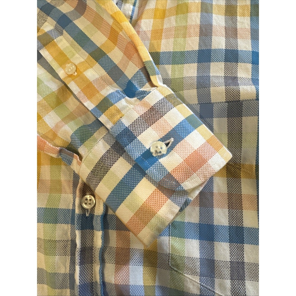 Paul Shark Yachting‎ Shirt Mens Long Sleeve Button Up Check Gingham Plaid Large - Picture 4 of 5